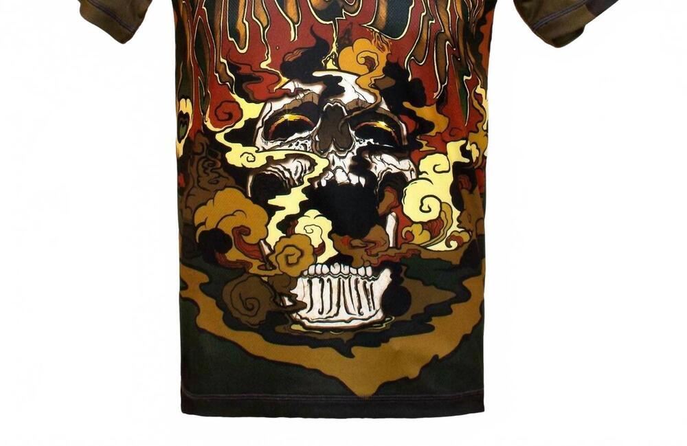 NEW INKNBURN men's run or die apocalypse tech shirt in brown